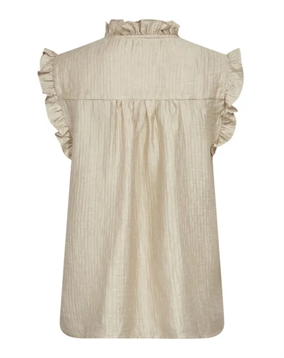 Co' Couture - Tassy CC Frill Top - Bisquit